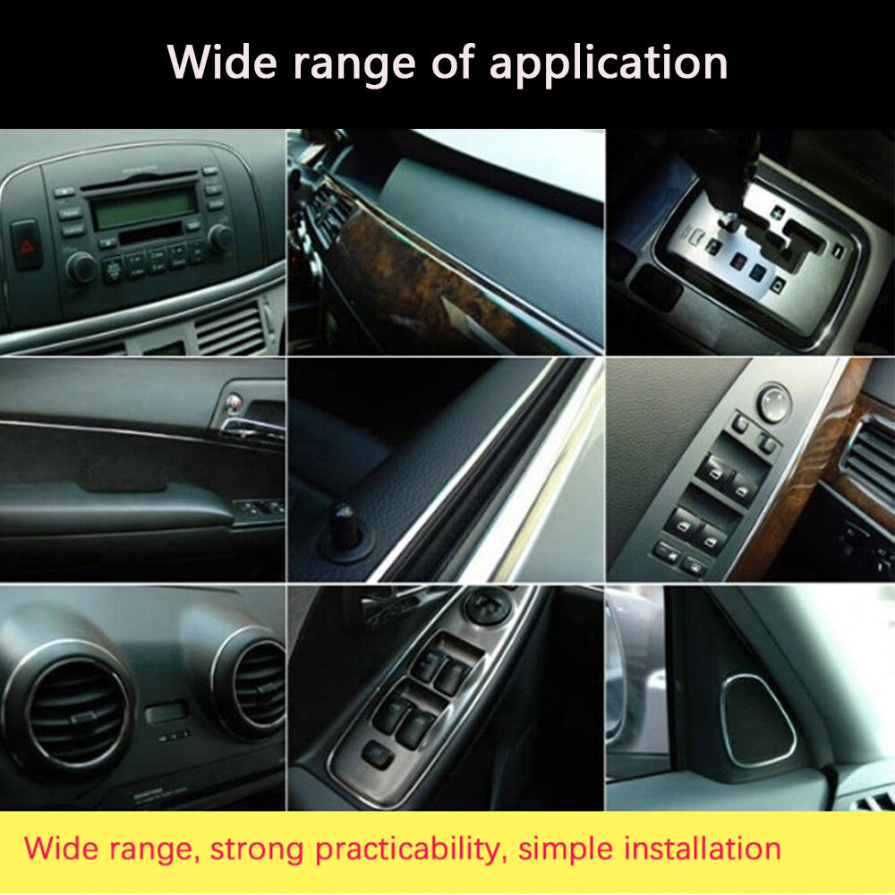 3M 4MM Car SUV Chrome DIY Moulding Trim Strip Grille Window Door Bumper Trim
