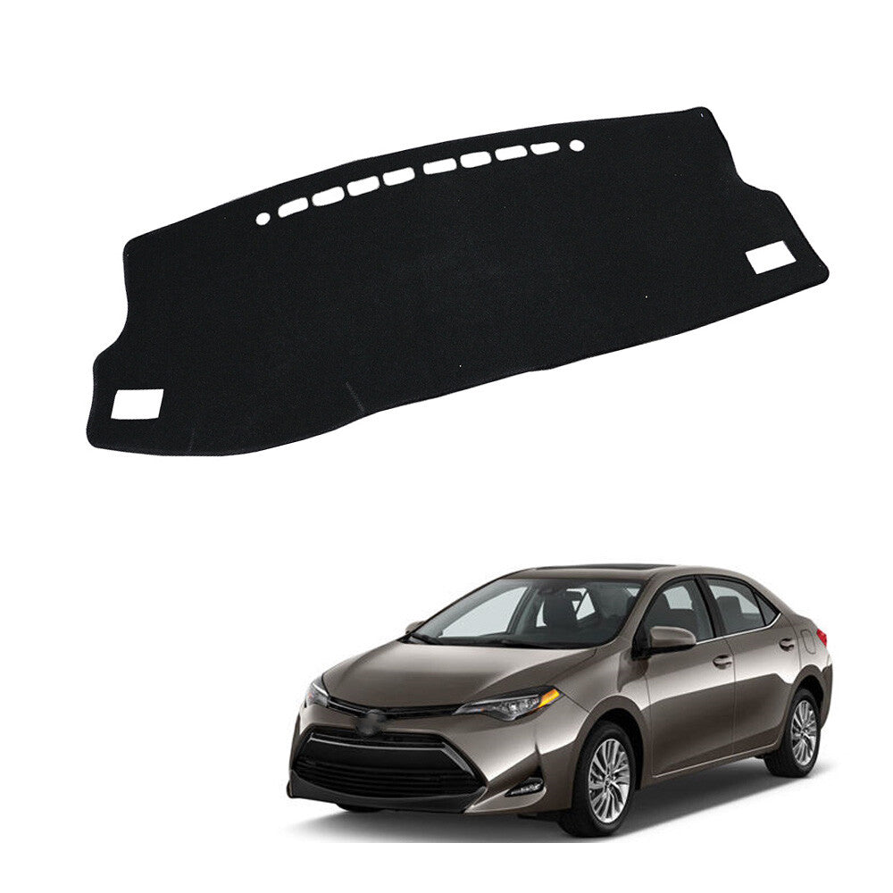 for Toyota for Corolla Black LHD Car Dashboard Carpet Sun Cover Mat 2014-2017