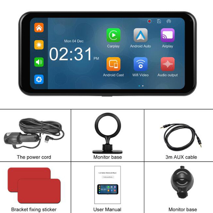 6.25-inch DVR with CarPlay, Android Auto, AirPlay, BT Projection Screen and Built-in Camera