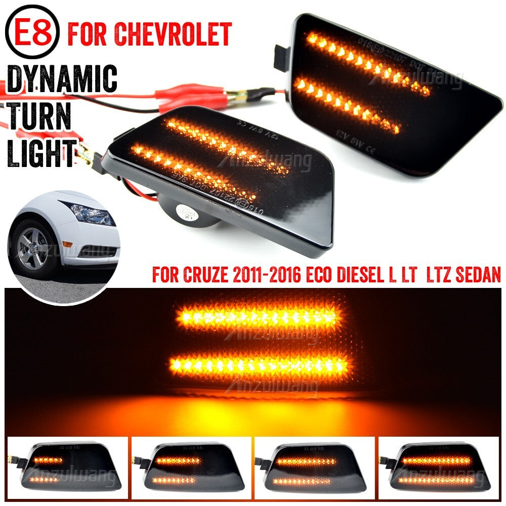 Dynamic Side Marker Light Turn Signal Light for Chevrolet for Cruze Sedan L LT LTZ