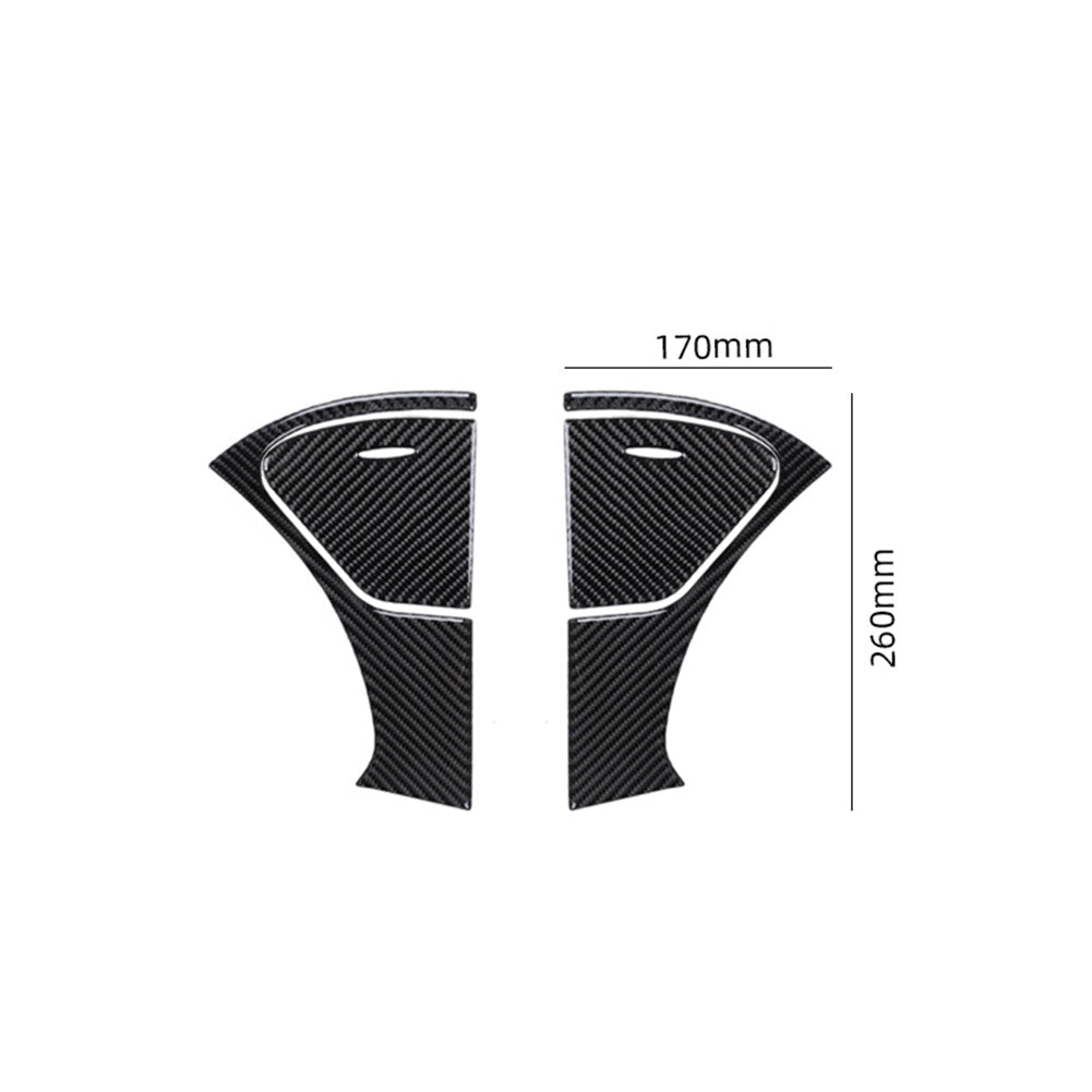 Carbon Fiber Rear Door Armrest Cover Trim for Mercedes-Benz W211 2003-2009