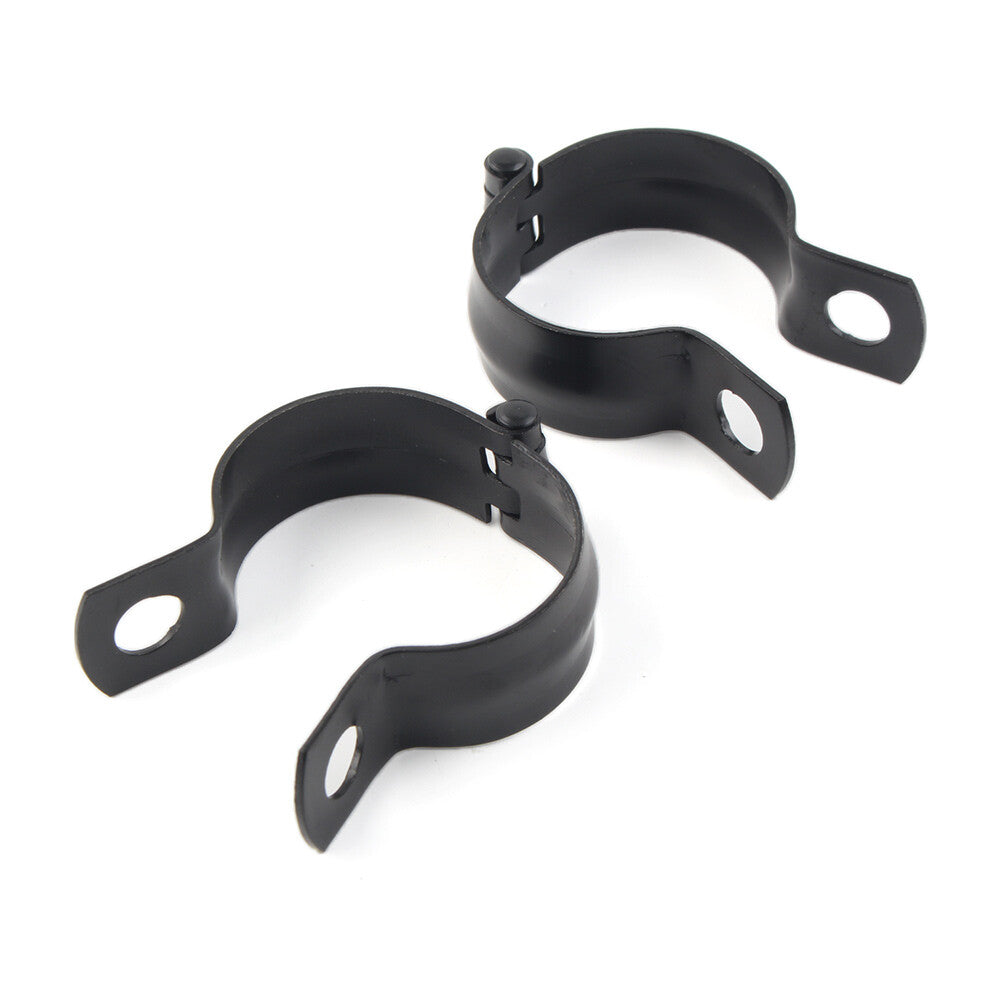 2Pcs Motorcycle Front Fork Clamp Turn Signal Light Mount Bracket Holder Black