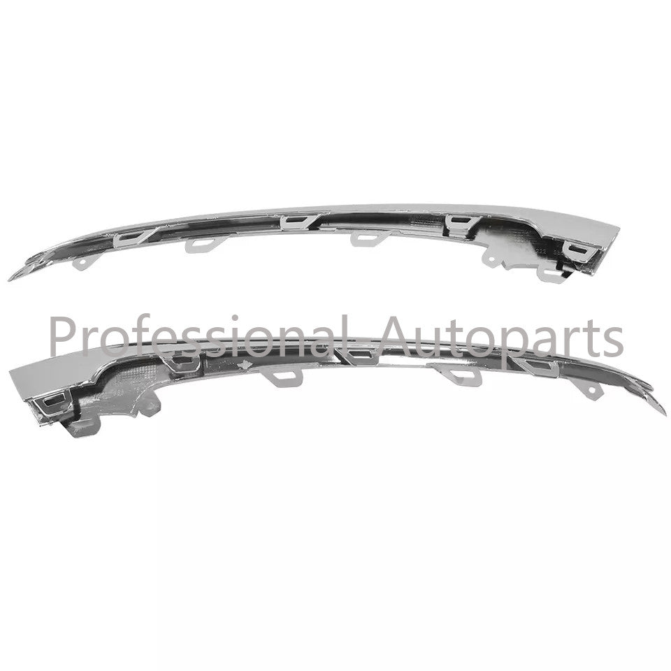 3Pcs Front Bumper Lip Trim Chrome Molding For 18-20 for Mercedes Benz W222 S450/560