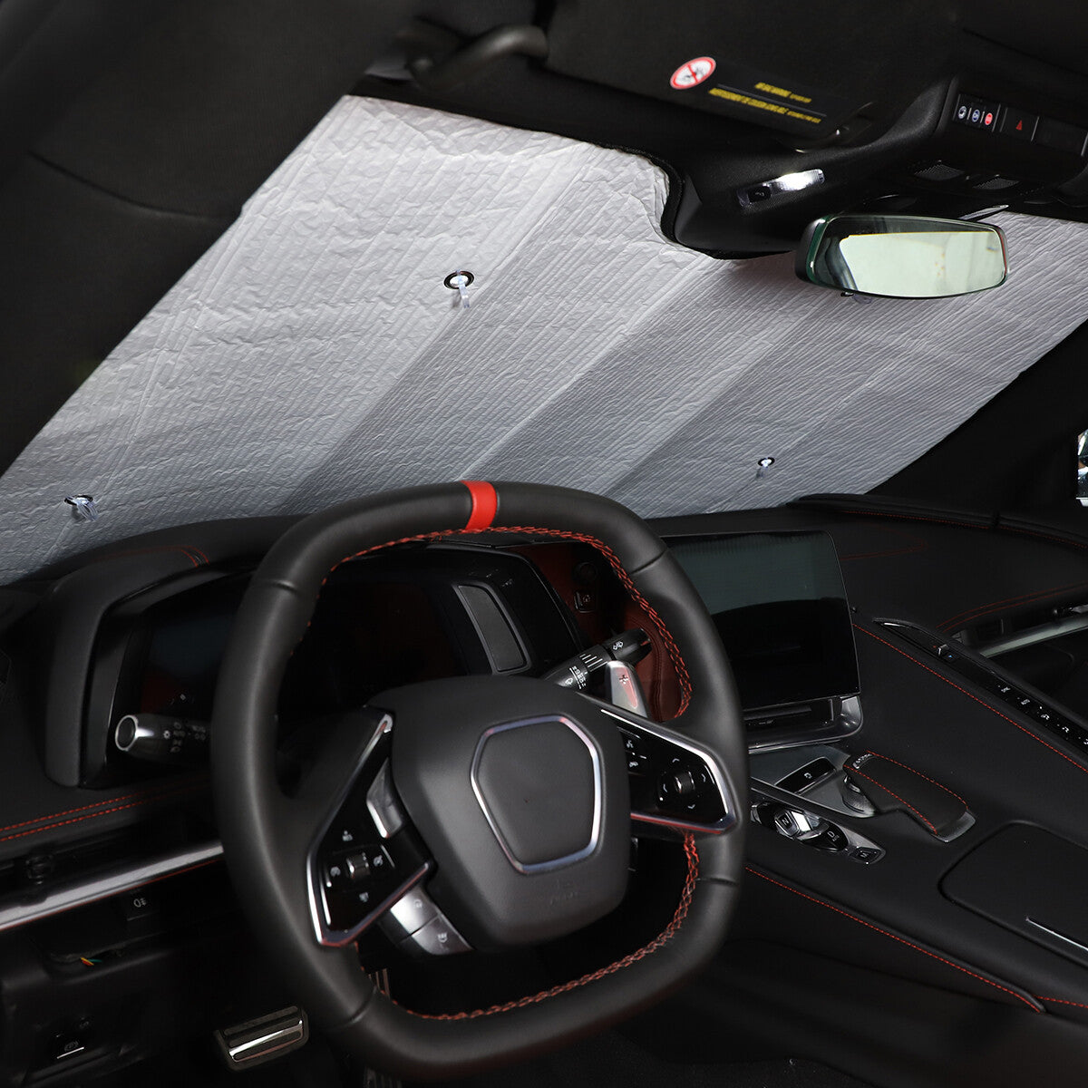 Front windshield sun visor UV protection cover/film suitable for Corvette C8 2020-23