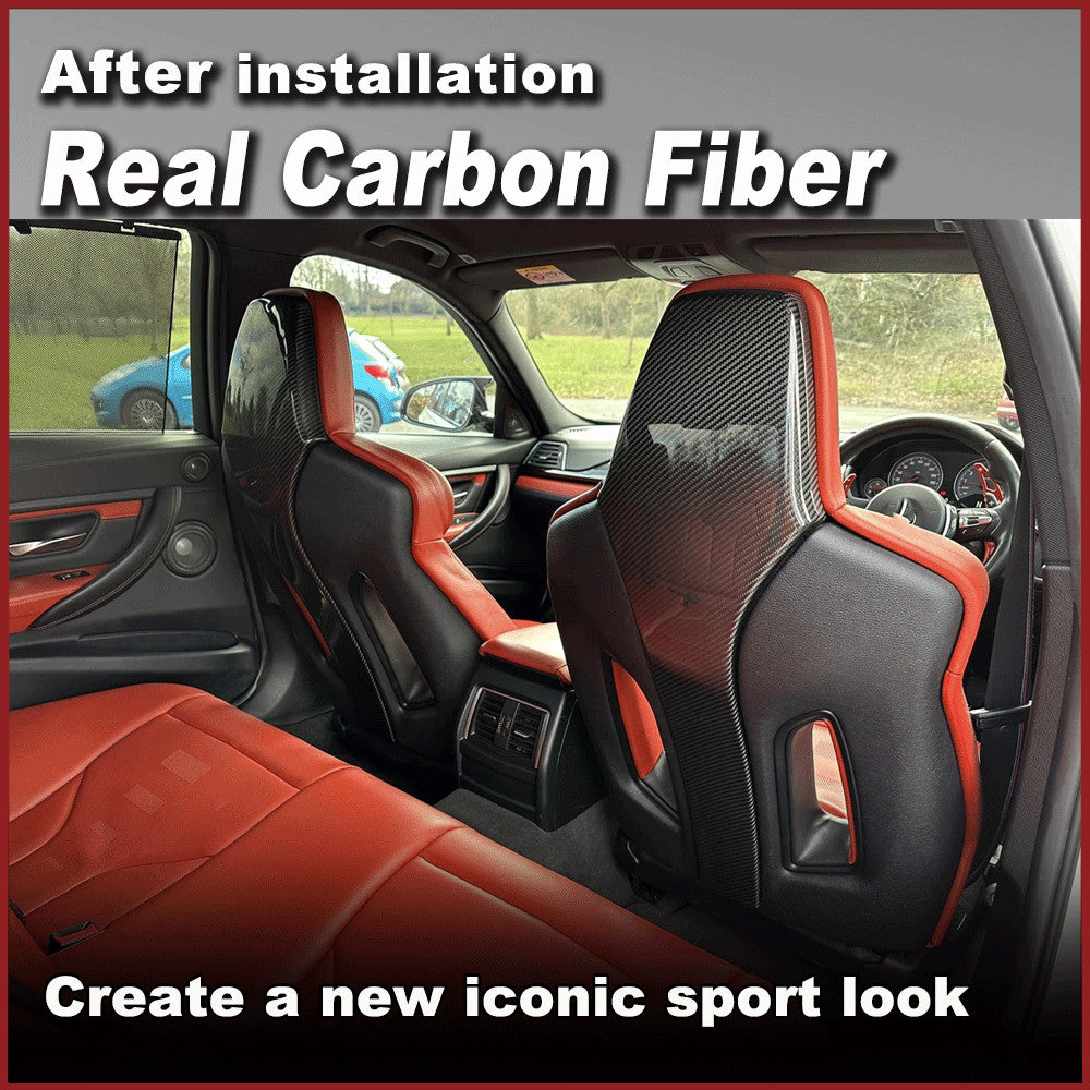2PC/Set for BMW F82 M4 Coupe F80 M3 Sedan REAL Carbon Front for Seat Back Trim Cover