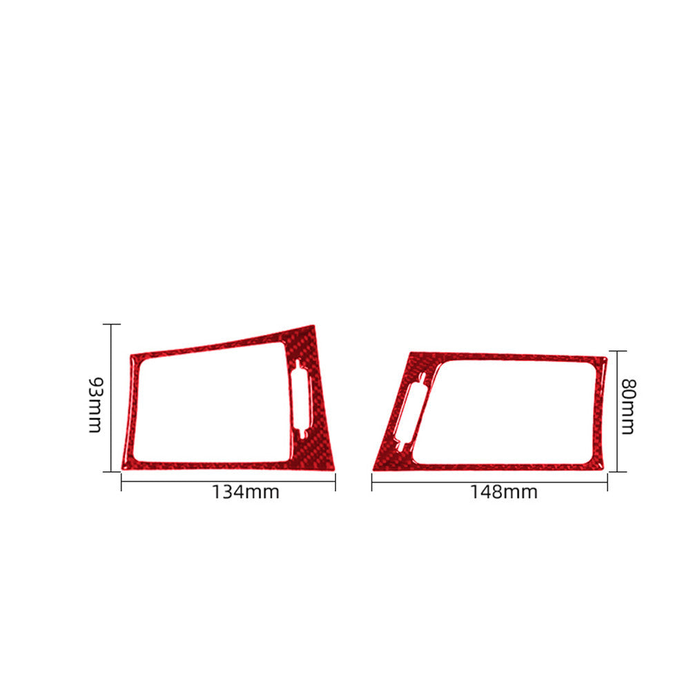Red Carbon Fiber Air Conditioning Vent Trim for BMW X3 F25 X4 F26 2011-17