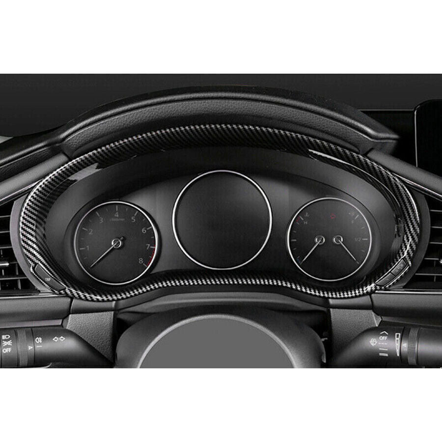 for Mazda 3 Axela 19-2023 ABS Carbon Fiber Dashboard Instrument Cover Frame Trim