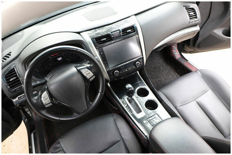 Car Console AC Switch Control Panel for Nissan Altima Teana 13-18 Carbon Fiber