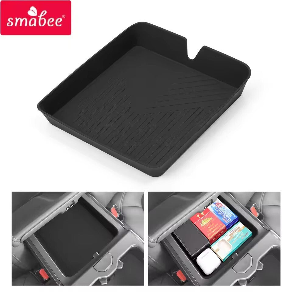 for RIVIAN for R1T R1S Secone Row Armrest Storage Box Silicone Car Tray Organizing
