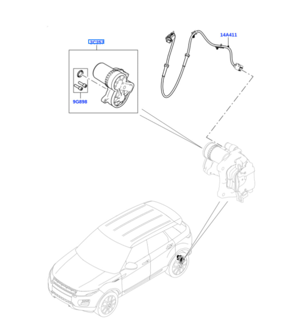 LR061386 Parking Brake Control Actuator forEvoque Discovery Sport for Range Rover