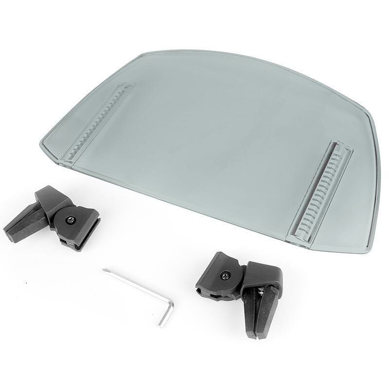 Adjustable Motorcycle Clip On Windshield Windscreen Deflector Extension Spoiler