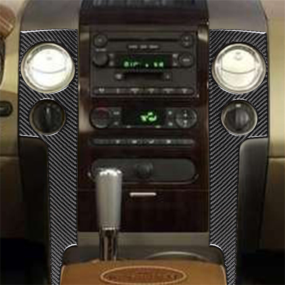 Carbon Fiber Center Air Vent Outlet Panel Cover Fit for Ford F-150 FX4 2004-2008