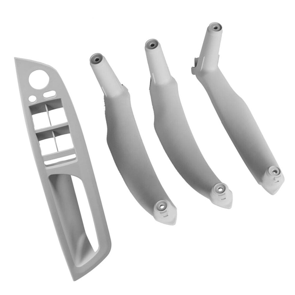 4x Gray Inner Interior Door Pull Handle Trim Cover for BMW X5 E70 X6 E71 E72 LHD