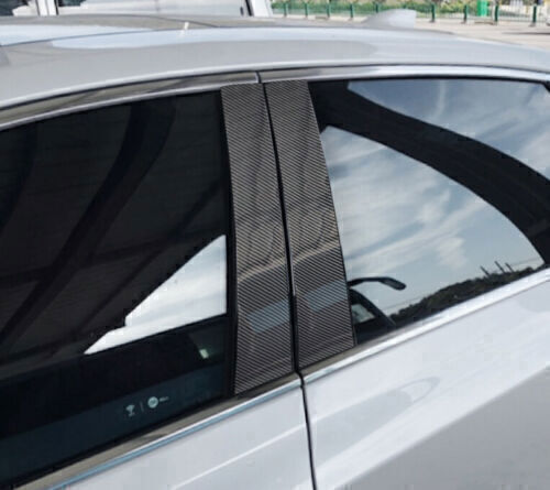 for Cadillac CT6 16-2023 Carbon Fiber Pillar Post Door Window Molding Strip Trim