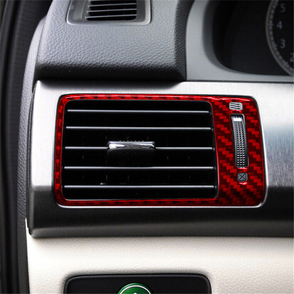 Red Carbon Fiber Side Air Vent Outlet Panel Cover Fit for Honda Accord 2013-2017