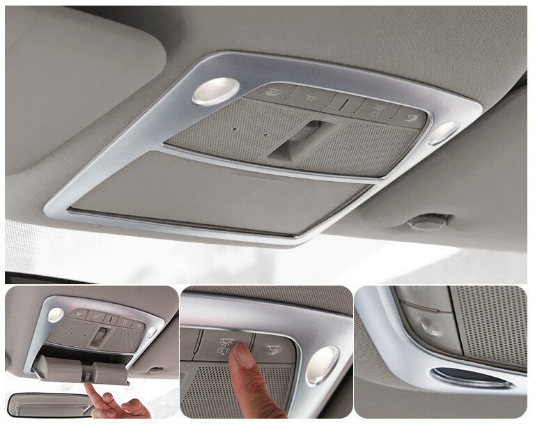 Front Reading Lamp Frame Cover Trim for Nissan Altima Teana 13-2018 Matte Silver