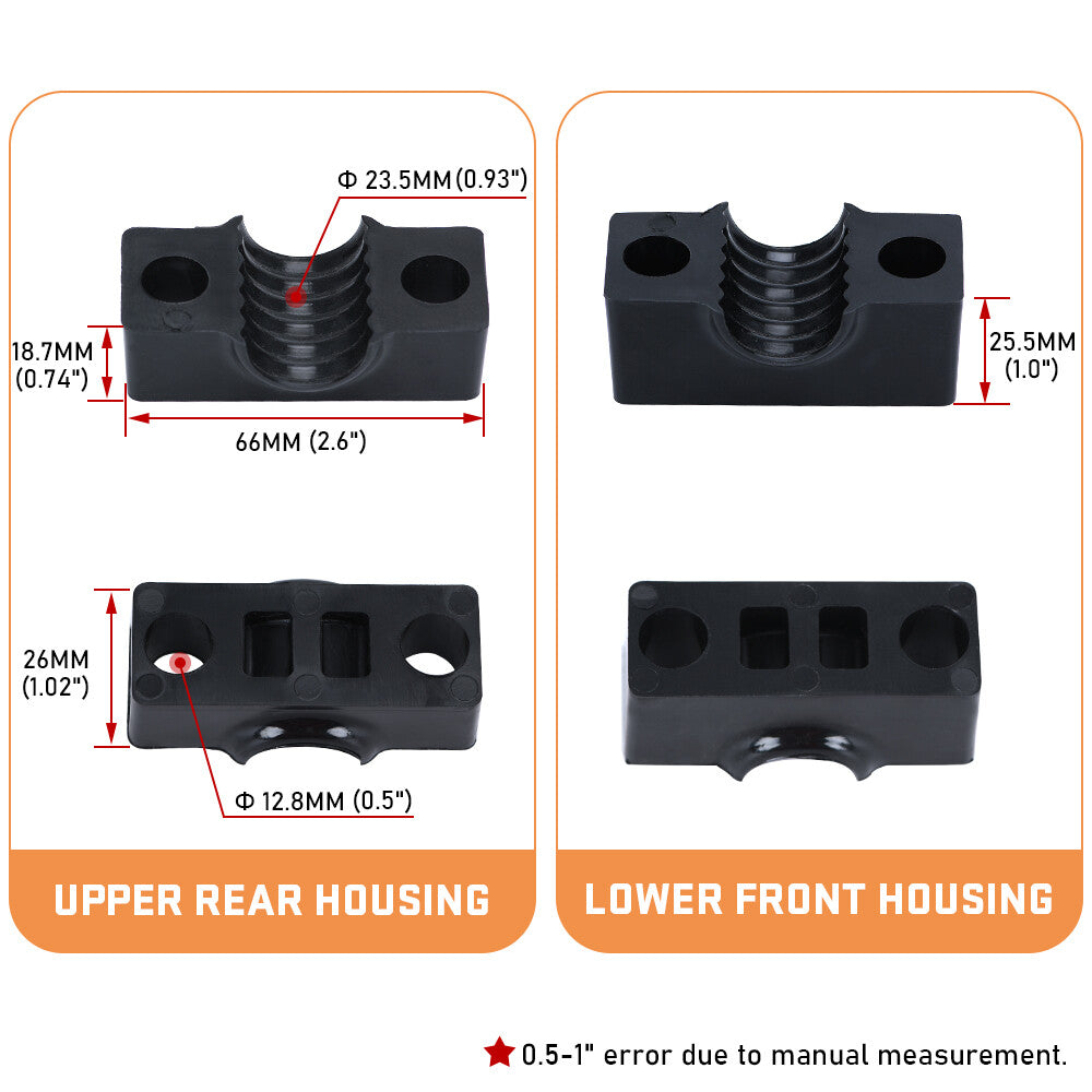 Upper Lower Housing Mount Block Kit For 2005-2014 Arctic Cat 250 300 400 500