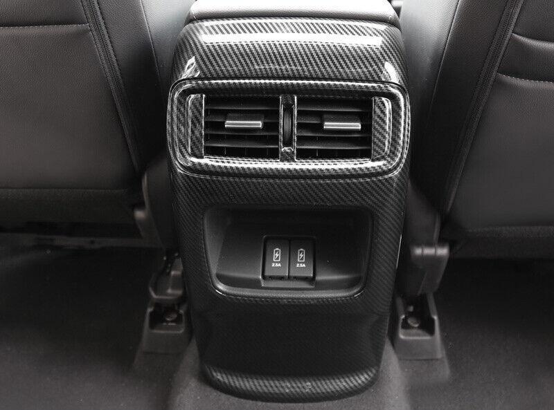 for Honda CRV CR-V 17-2021 DX Rear Air Outlet Anti-Kick Panel Trim Carbon Fiber