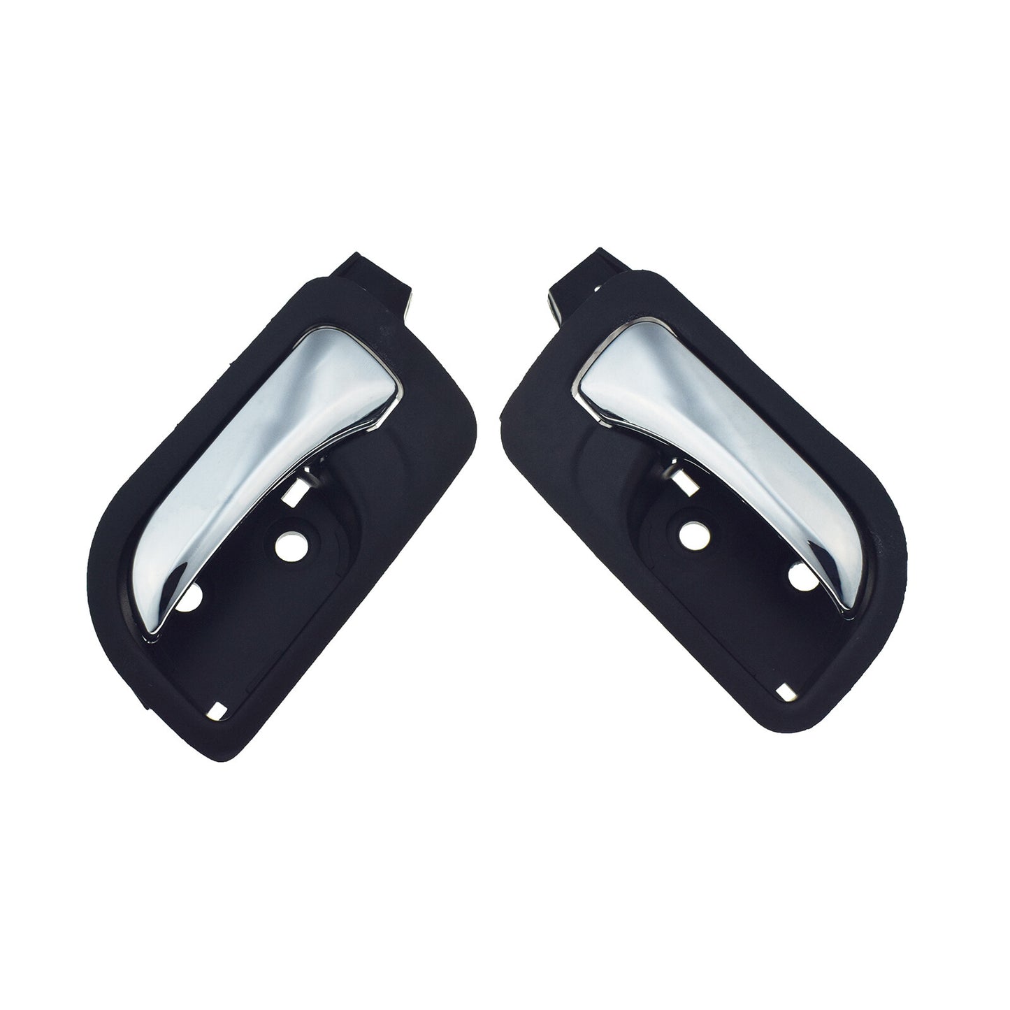 Rear Interior Left Right Black W/Chrome Door Handle For 2003-2007 for Honda Accord