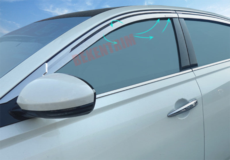 for Nissan Altima 2019-2024 Chrome Car Window Visor Vent Shades Sun Rain Guard