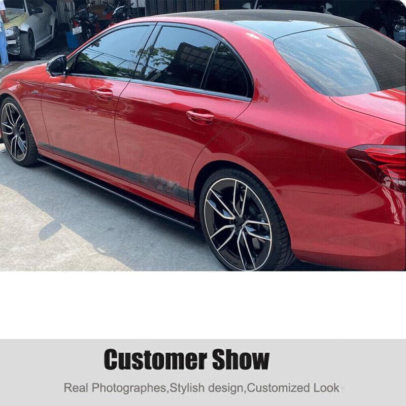 Suitable for Mercedes W213 E43 E53 E63 AMG sedans - carbon fiber side skirts and extended lips