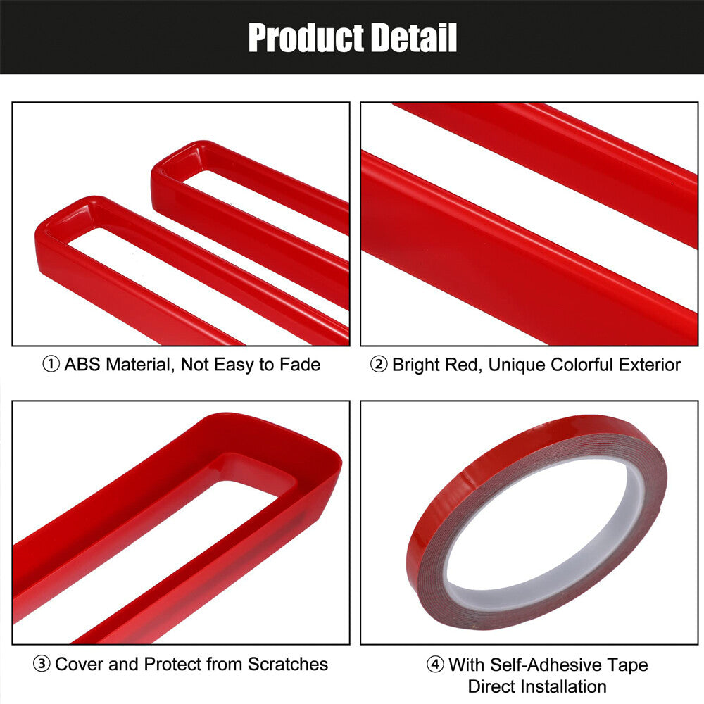 Red Front Grill Mesh Grille Inserts Trim Cover for Dodge for Challenger 2015+