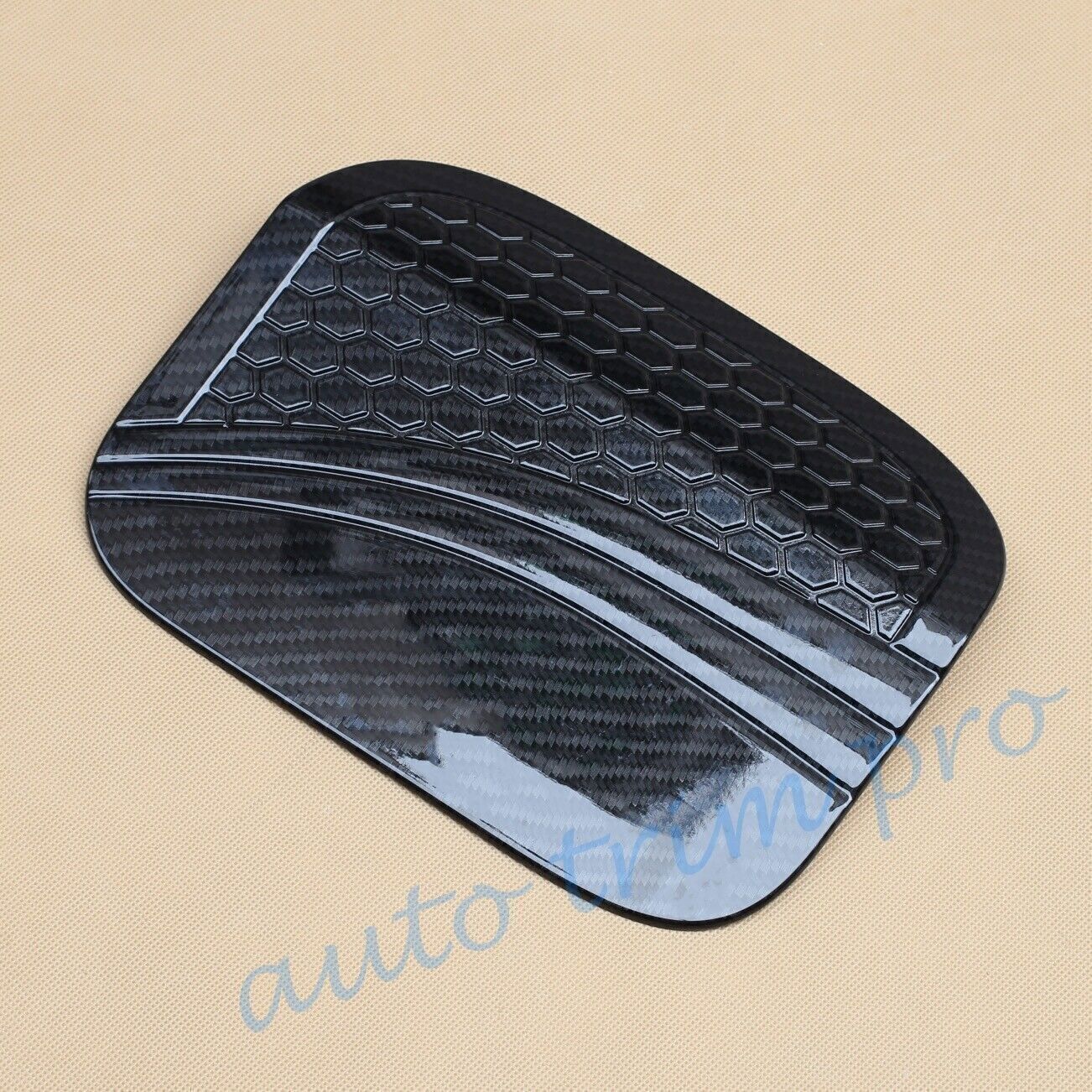 1X Carbon Fiber Style Fuel Filler Oil Gas Cap Cover Trim for Honda for Civic 19-2021