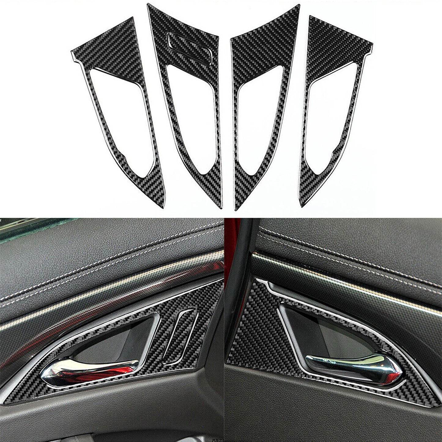 31PCS Carbon Fiber Full Interior Decorative Cover Trim For 2008-13 for Cadillac CTS