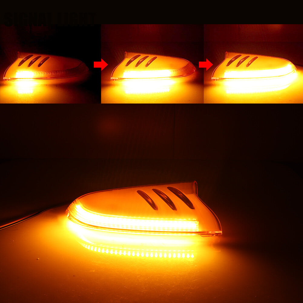 Two amber LED side mirror turn signals for Chevrolet Blazer for GMC Envoy for Buick