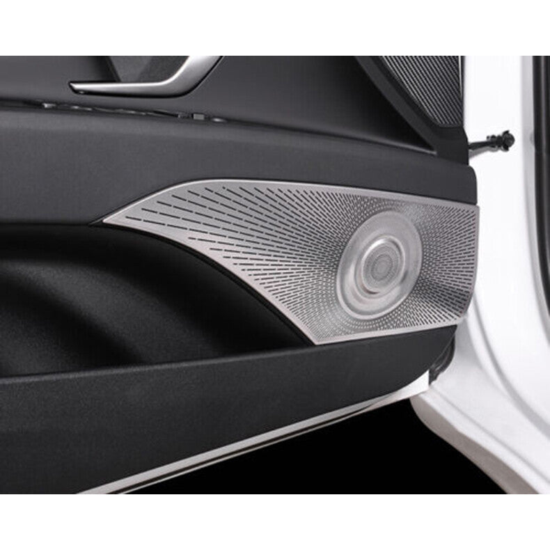 for Hyundai for Elantra 2021-2023 silver Steel Inner Door Speaker Frame Cover Trim
