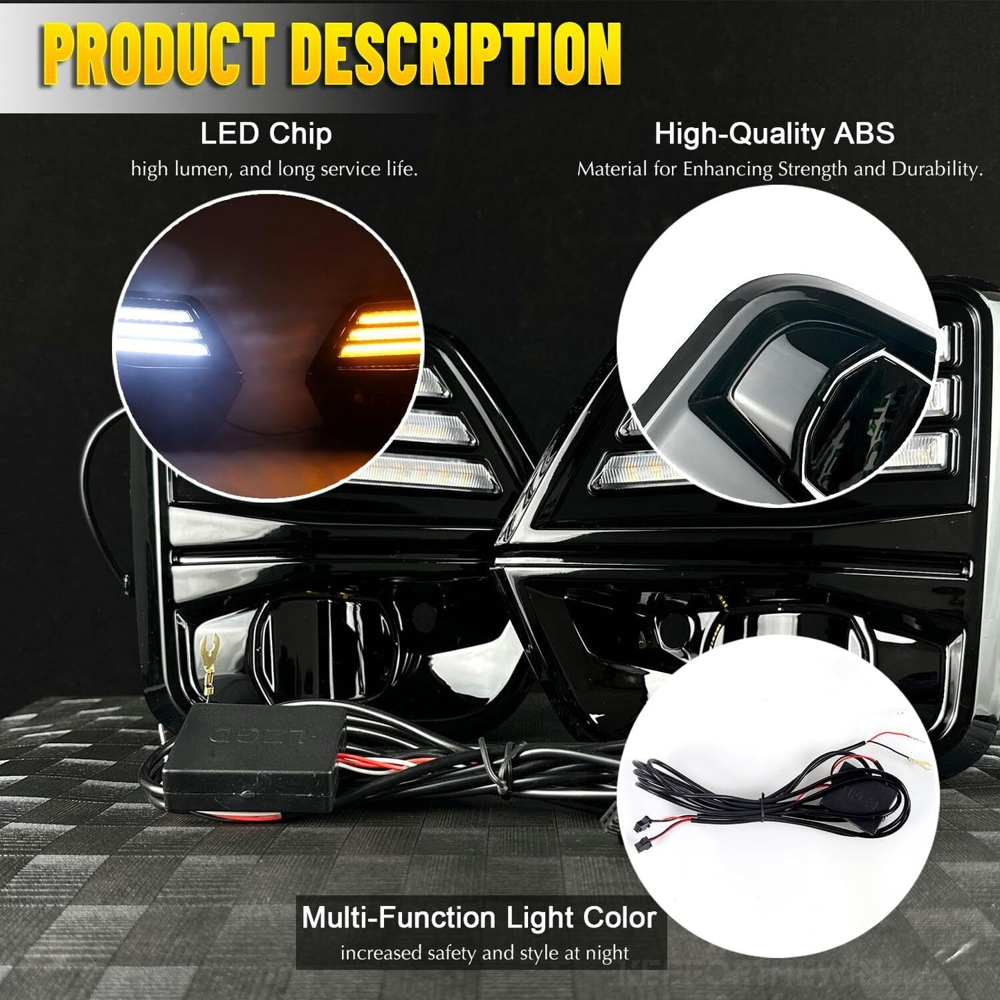 LED Daytime Running Front Fog Turn Signal Light for Chevrolet Colorado 2023 2024
