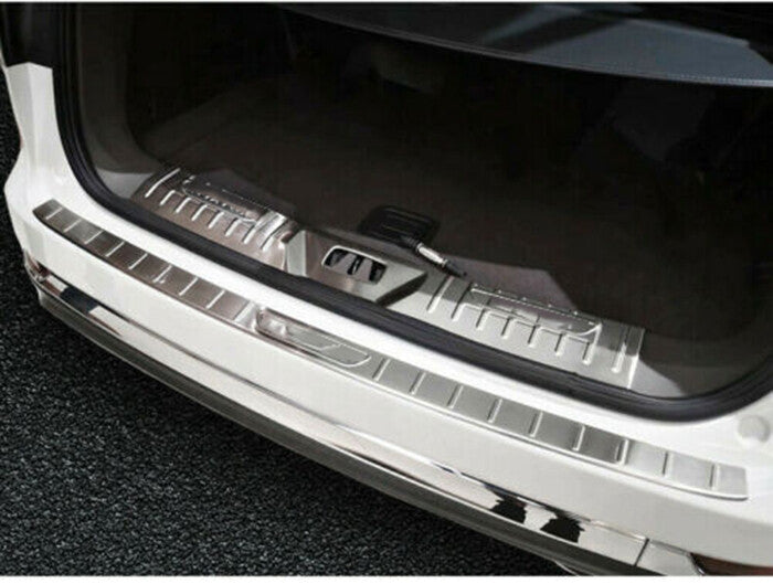 Silver Rear Door Plate for Lincoln Aviator 2020-22 Bumper Cover Sill Trim Scuff