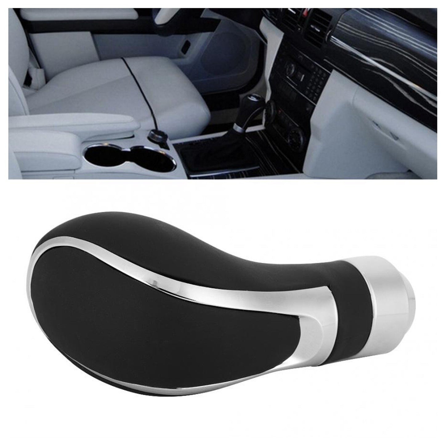 Car Gear Shift Knob Shifter Lever Head Leather Fit Manual Automatic Transmission