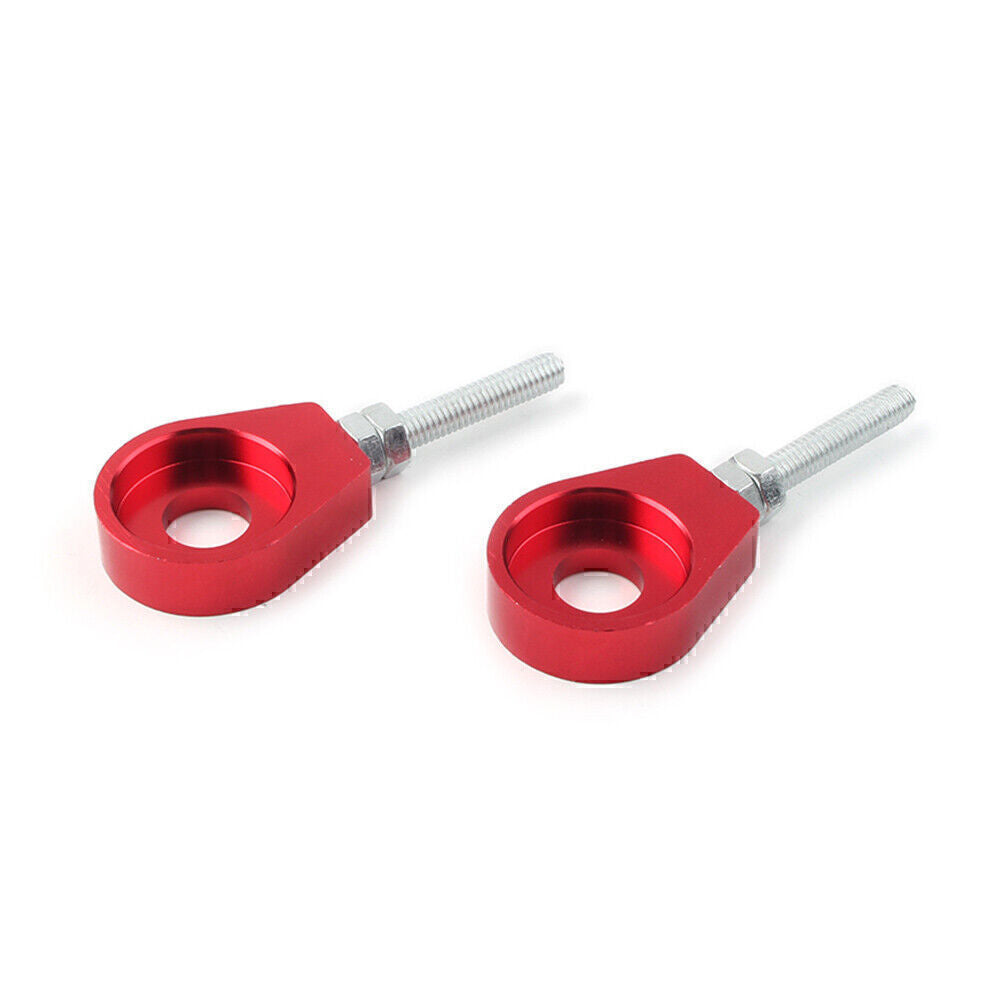 2x Red 12mm Chain Adjuster Block Tensioner Fit Pit Quad Dirt Bike ATV CRF50