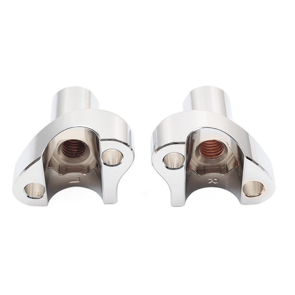 2 Straight Handlebar Risers Chrome for Harley Dyna Sportster Softail Chrome