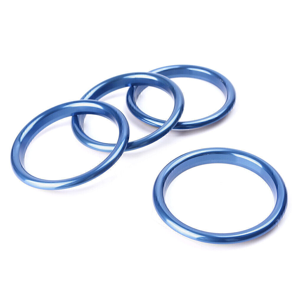 4x Interior Blue Air Vent Outlet Ring Cover Trim fit for Audi A3 8V 2012 - 2019 Blue