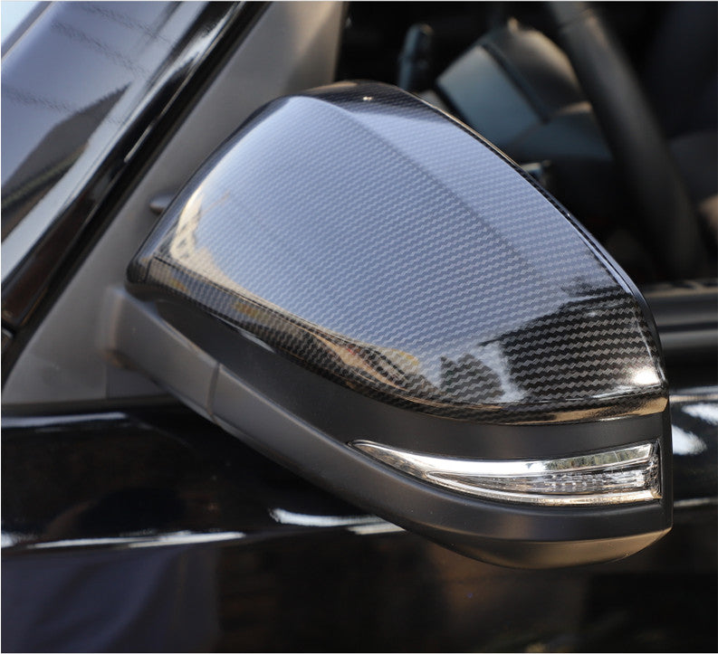 for Toyota Highlander 2014-19 Carbon Fiber Look Side Mirrors Rearview Trim Cover