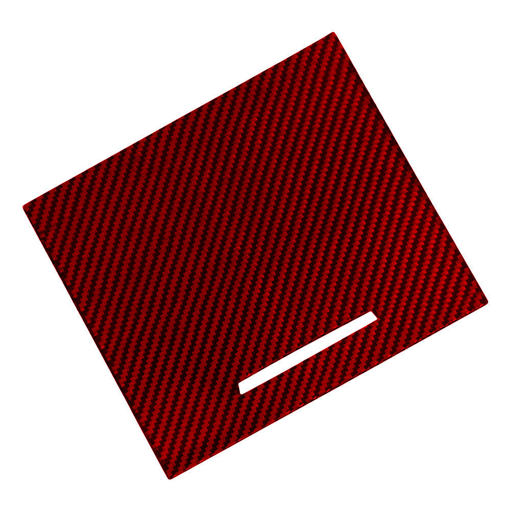 Red Carbon Fiber Center Storage Box Panel Cover Trim for Ford Explorer 2020-2023