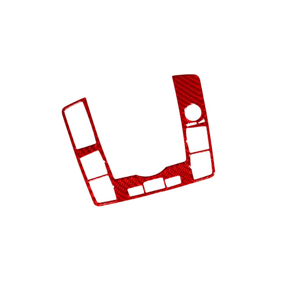 Red Carbon Fiber Interior Gear Shift Frame Cover Trim for Audi Q7 2007-2015