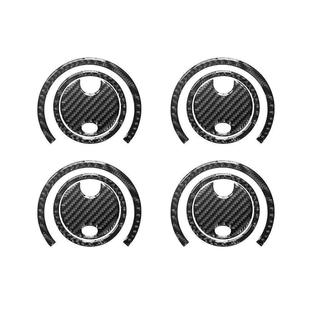 12X Carbon Fiber Central Vent Trim Panel for Jeep for Wrangler 2007-2010