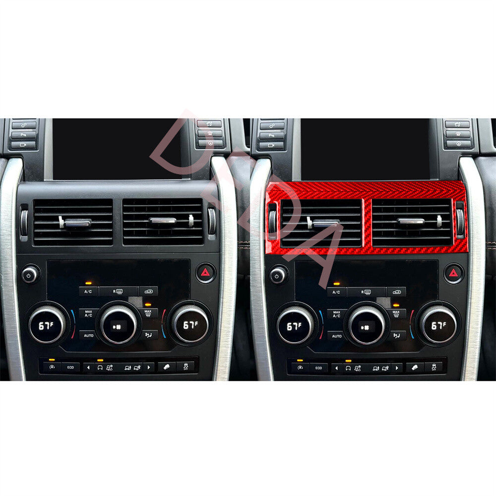 Red Carbon Center Air Vent Outlet Cover for Land Rover Discovery Sport 2015-2019