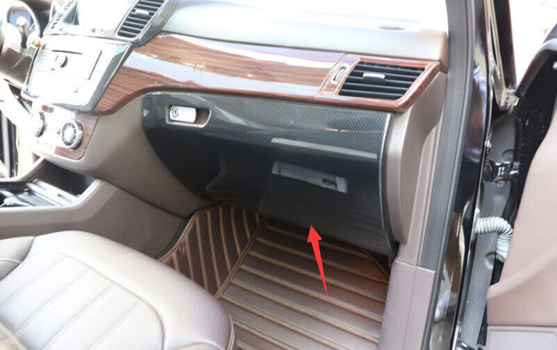 Inner for Co -Pilot Anti-Kick Panel Carbon Fiber Decor Trim for Benz GLS GLE 2016-19