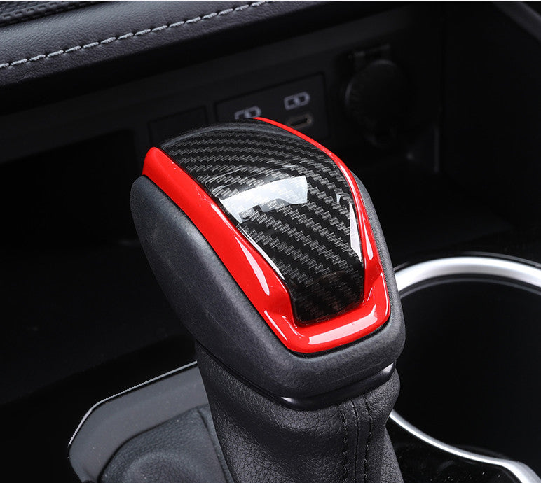 Carbon Red Gear Shift Knob Molding Cover Trim For 2020-2022 Highlander for Toyota