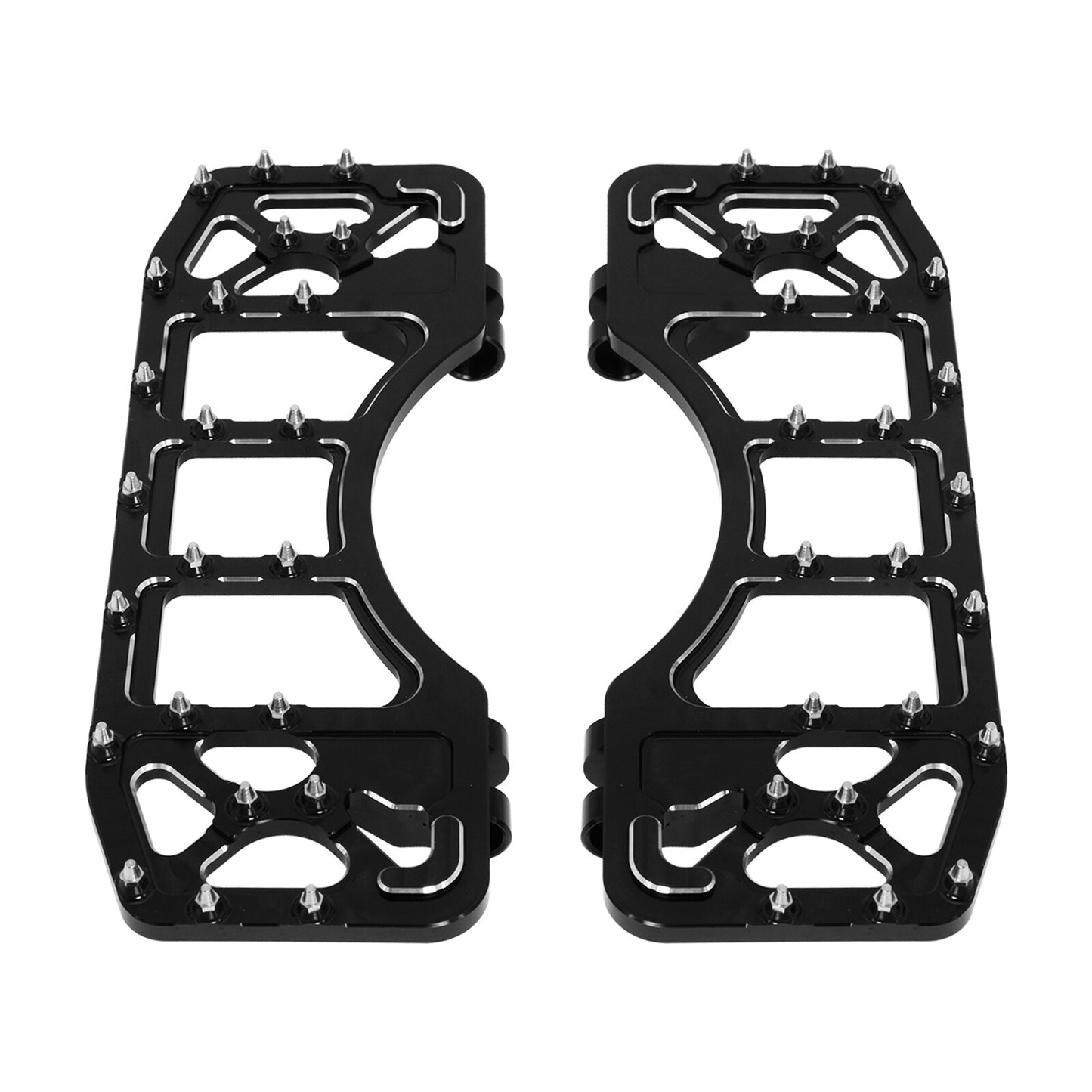 Black MX Anti-Skid Foot Pegs Floorboard for Harley Touring Electra Road Glide