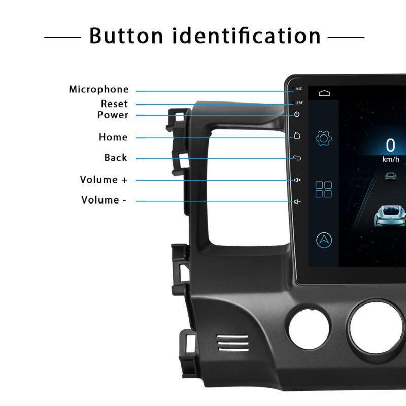 Refit 10.1 Android Radio Stereo Apple Carplay Wifi GPS for Honda for Civic 06-11