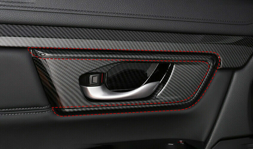 Inner Door Handle Cover Trim 4PCS/Set' for Honda CRV CR-V 2017-2022 Carbon Fiber