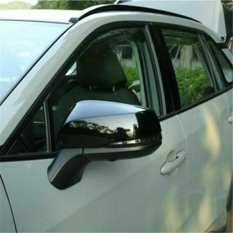 for Toyota RAV4 2019-2023 bright black Side Door Rearview Mirror Cover cap Trim