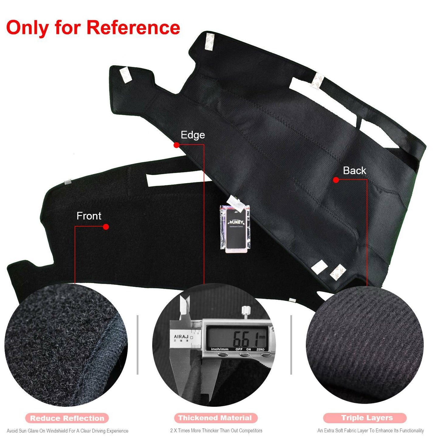 for Ford F150 Dash Cover Mat Dashmat 2005 2006 2007 2008 Black Dashboard US