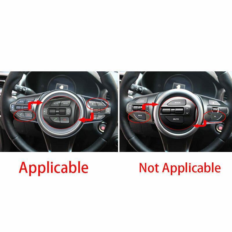 for Kia Sorento DX 2016-2020 Matte Silver Steering Wheel Button Frame Cover Trim