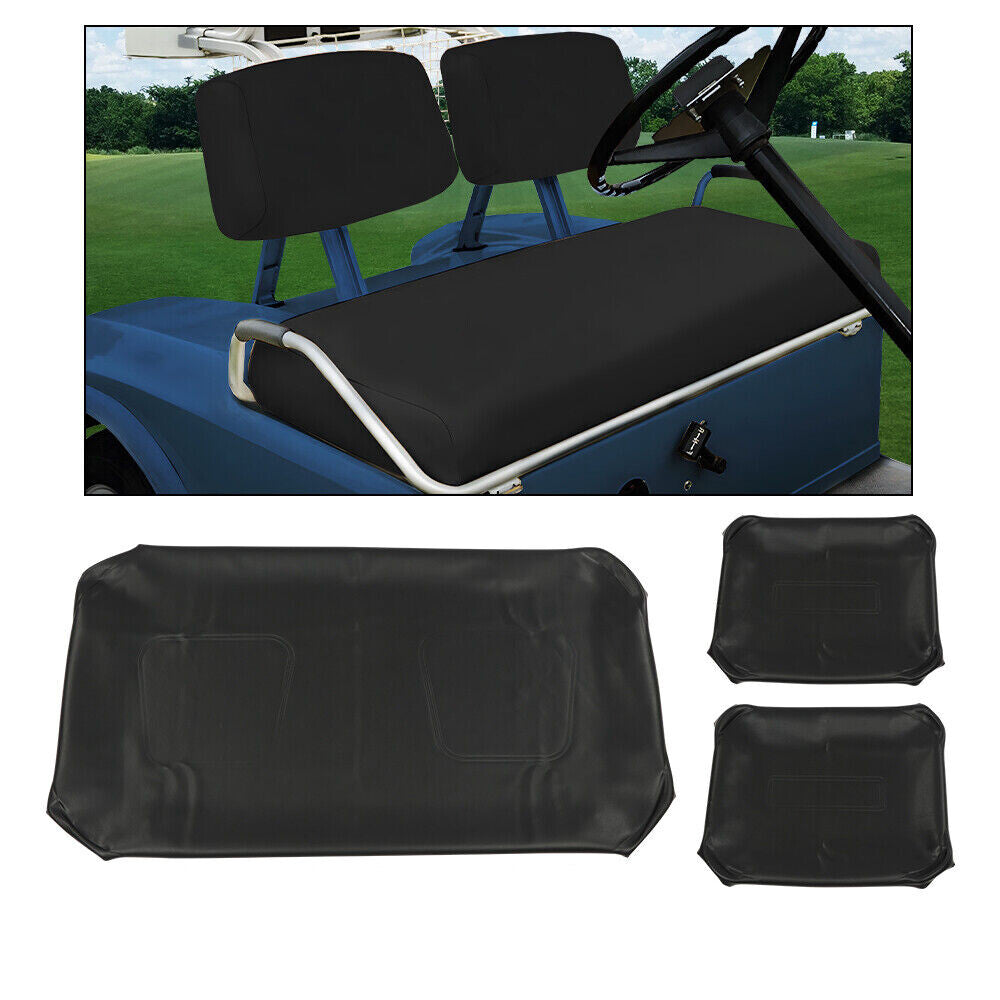 3 Front for Seat Cover Parts For Club Car for DS 1982-2000.5 for Golf Carts Black Leather